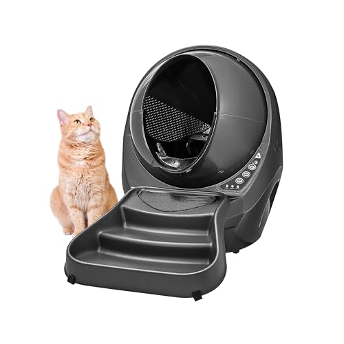 Litter-Robot 3 Connect & Ramp by Whisker, Grey - Automatic, Self-Cleaning Cat Litter Box