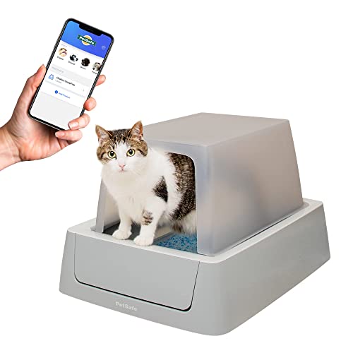 PetSafe ScoopFree Crystal Smart Front-Entry Self-Cleaning Cat Litter Box - WiFi & App Enabled - Hands